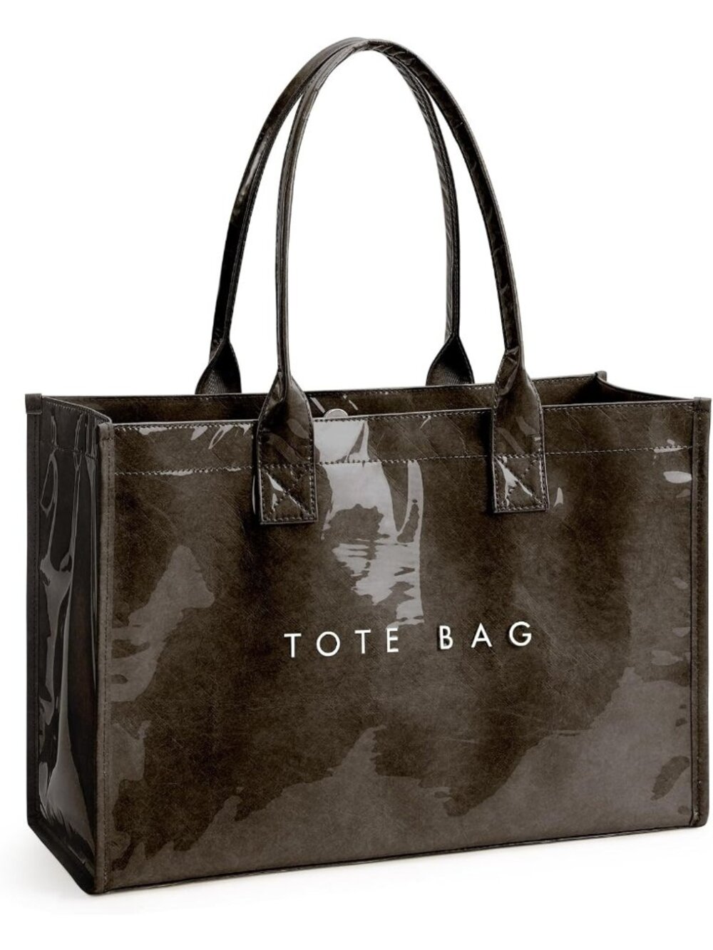Stylish PVC Tote Bag for Women | Versatile Kraft Paper Handbag with Top Handle